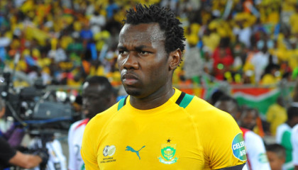 Bongani Khumalo of South Africa during the Orange Africa Cup of Nations, South Africa 2013 Quarterfinal football match between South Africa and Mali at Moses Mabhida Stadium in Durban, South Africa on 2 February 2013 ©Chris Ricco/Backpagepix