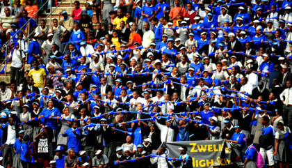 Fans during the Multichoice Diski Challenge 2014/15 football Match between Maritzburg United and Kaizer Chiefs at the King Zwelithini Stadium in Durban , Kwa-Zulu Natal on the 13th of September 2014 ©Sabelo Mngoma/BackpagePix