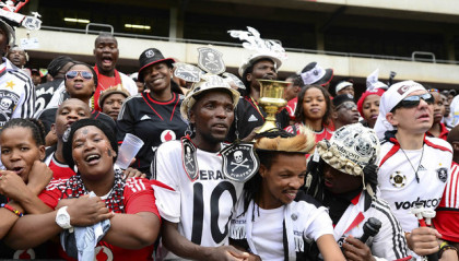 Fans during the Mtn 8 semi final football match between Orlando Pirates and Kaizer Chiefs at Orlando Stadium in Soweto on September 24, 2013©Barry Aldworth/BackpagePix