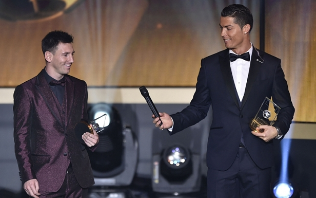 cristiano with messi