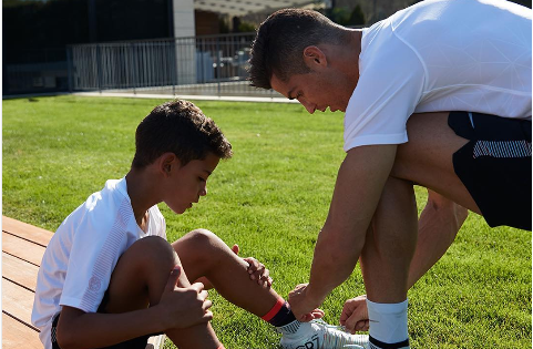 Just Like Dad! Watch Ronaldo's Son Scoring An Incredible Goal