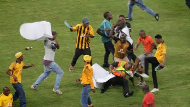 Watch! Disturbing Footage Of Kaizer Chiefs Fans Beating A Security Guard At Moses Mabida Stadium