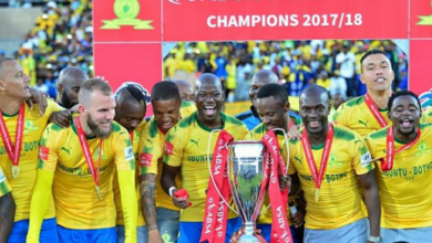 In Photos! Sundowns Players Celebrate Their PSL Championship