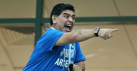 In Memes! Maradona Stole The Show During The Nigeria v Argentina Match