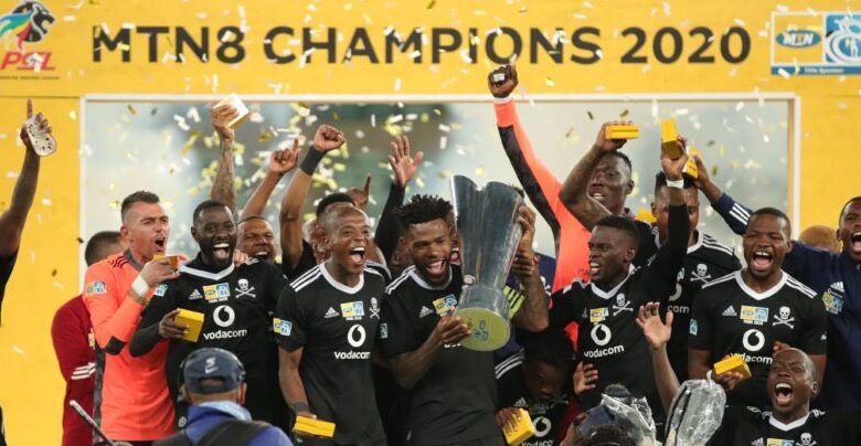 Check Out How the Orlando Pirates Players Celebrated Being 2020 MTN 8 Champions!