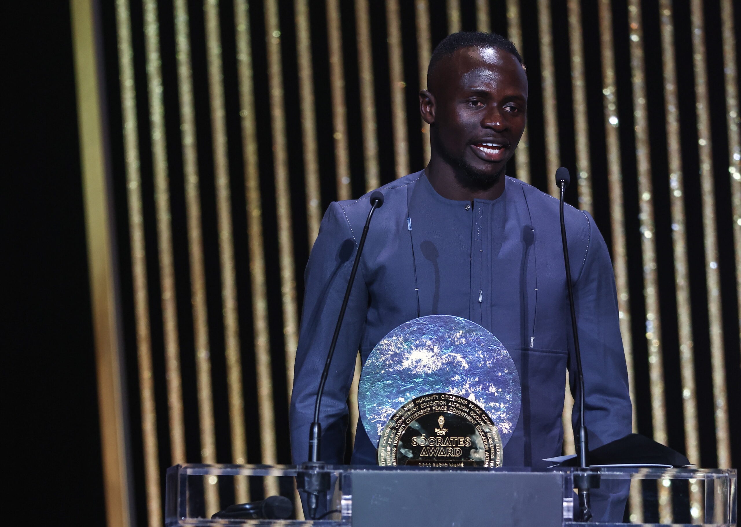 Sadio Mané Receives Socrates Award for Humanitarian Work!